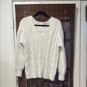 Lucky Brand Cream V-Neck Sweater